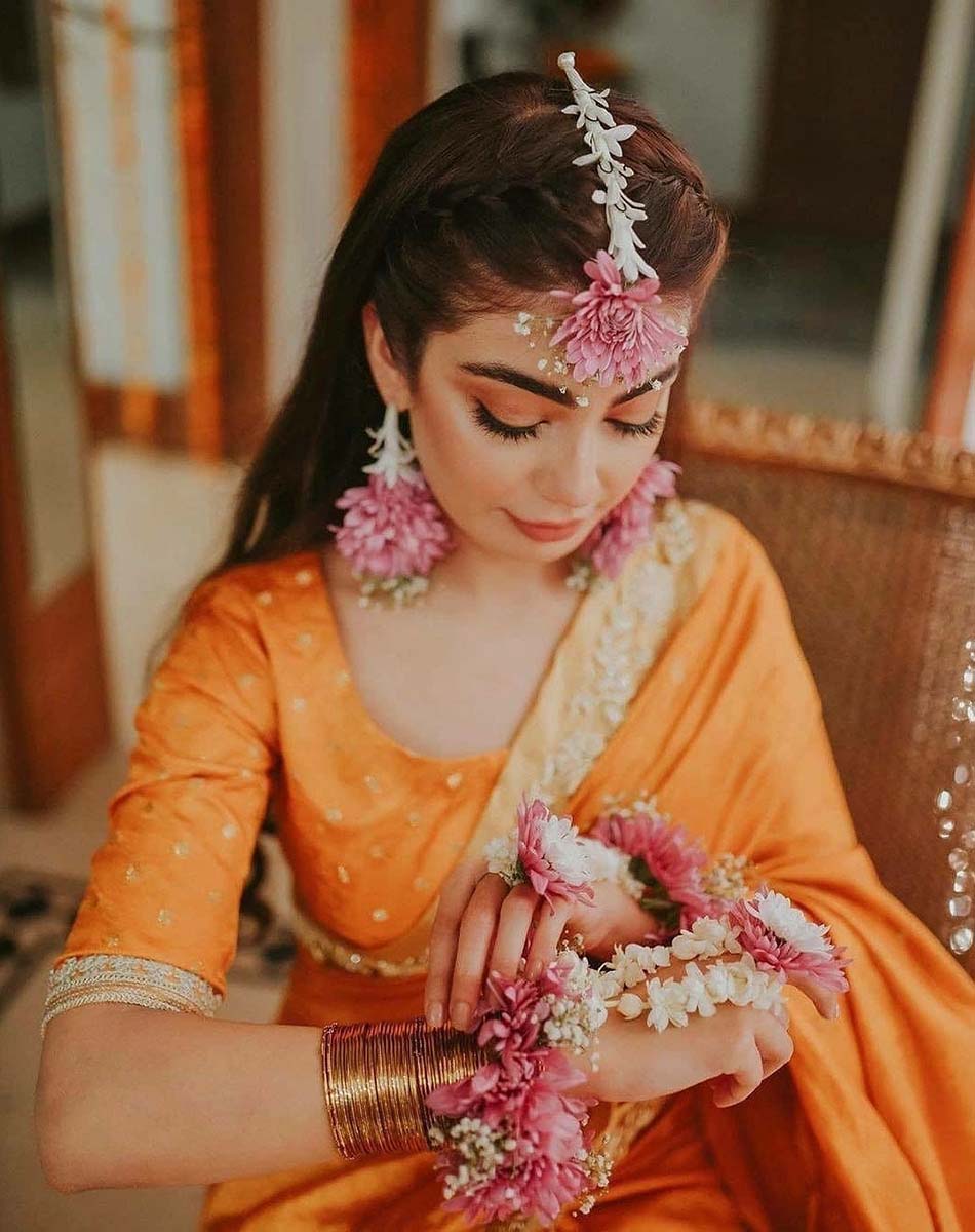 pink flower jewellery