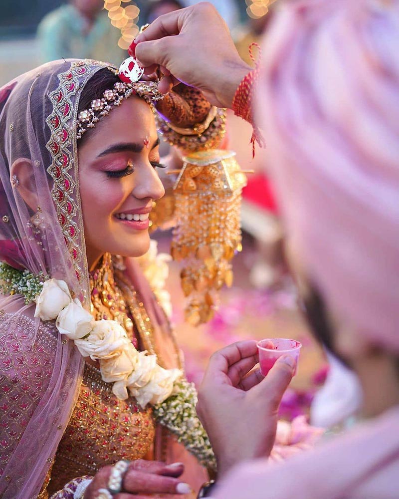 pastel pink bridal lehenga - ShaadiWish